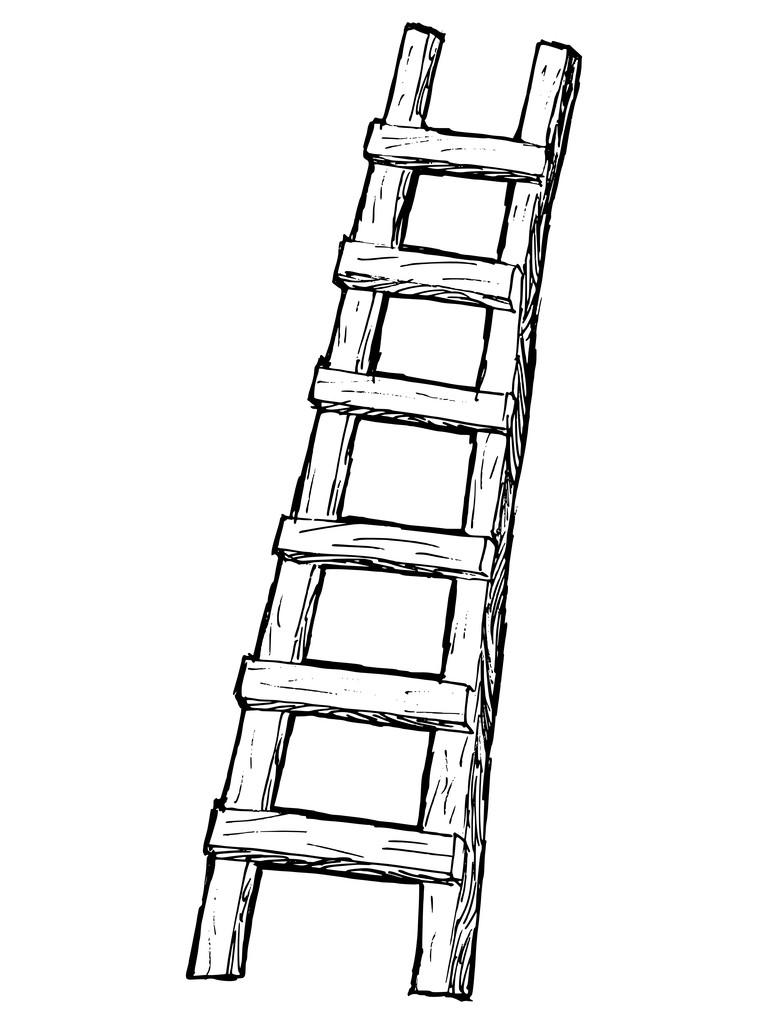 梯子图片卡通简笔画-梯子图片卡通简笔画彩色