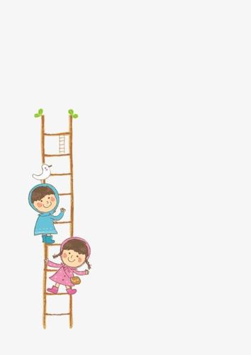 两个人爬梯子的卡通图-两个人爬梯子的卡通图片