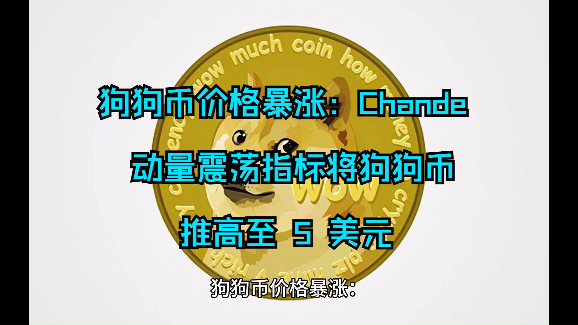 狗狗币美元最新行情分析-狗狗币价格今日行情美元兑人民币
